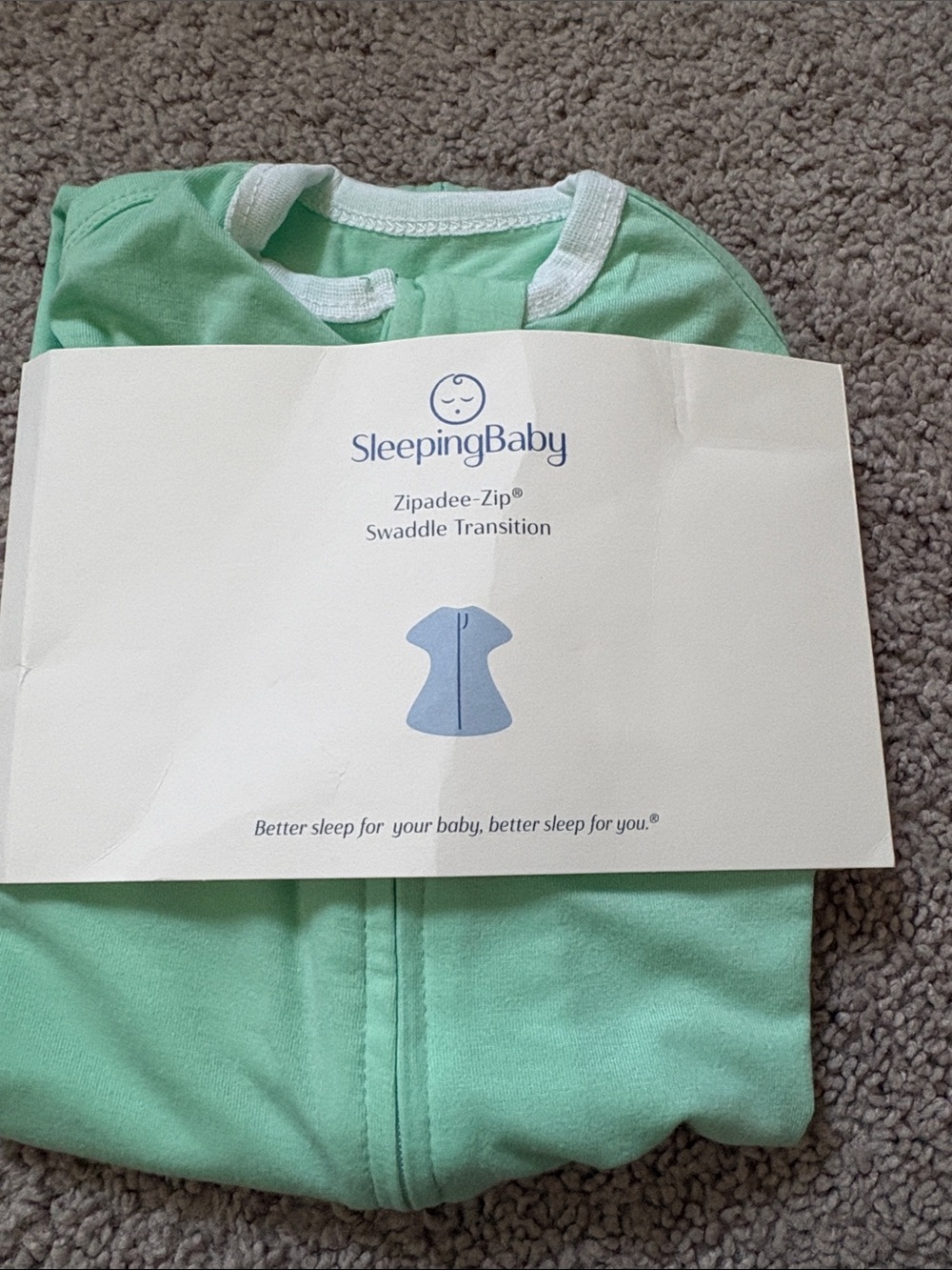 Zipadee-Zip Swaddle Transition in Mint